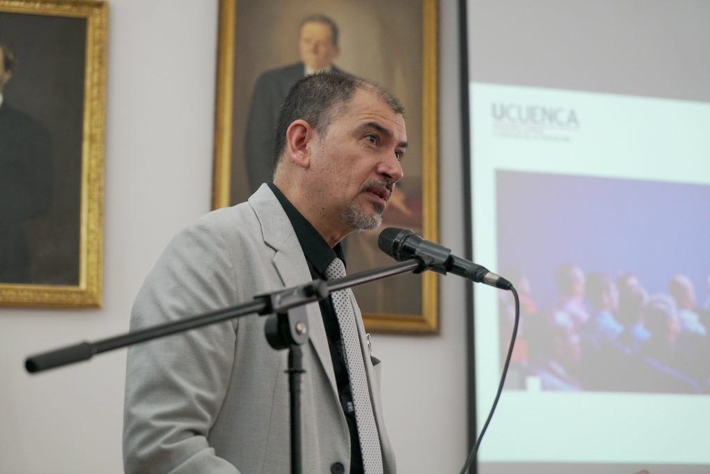 Intervención del Dr. Juan Leonardo Espinoza, Vicerrector Académico de la Universidad de Cuenca.