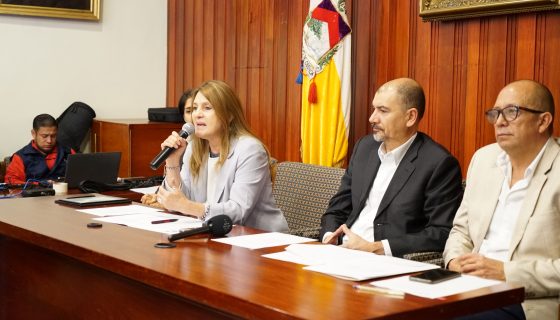 María Augusta Hermida en la presentación del Prepárate UCuenca.